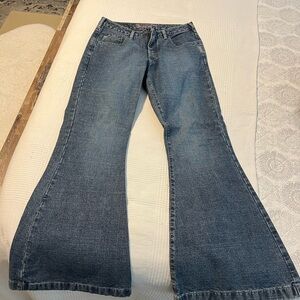Vintage Silver Blue Flared Jeans